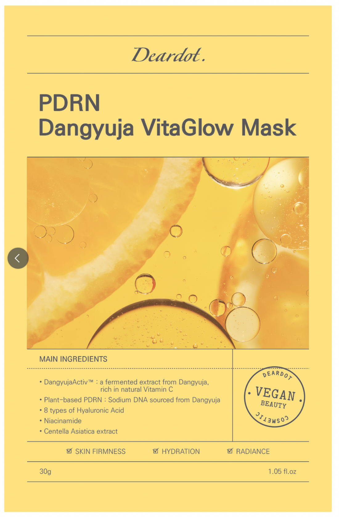 DEARDOT PDRN Dangyuja Vitaglow Mask